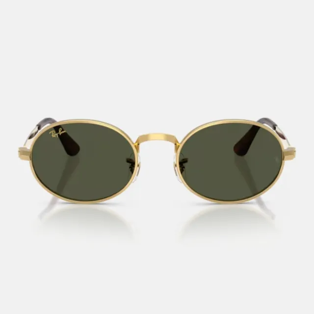【RayBan 雷朋】A$AP ROCKY系列 橢圓金屬太陽眼鏡(RB3931-001/31 54mm)