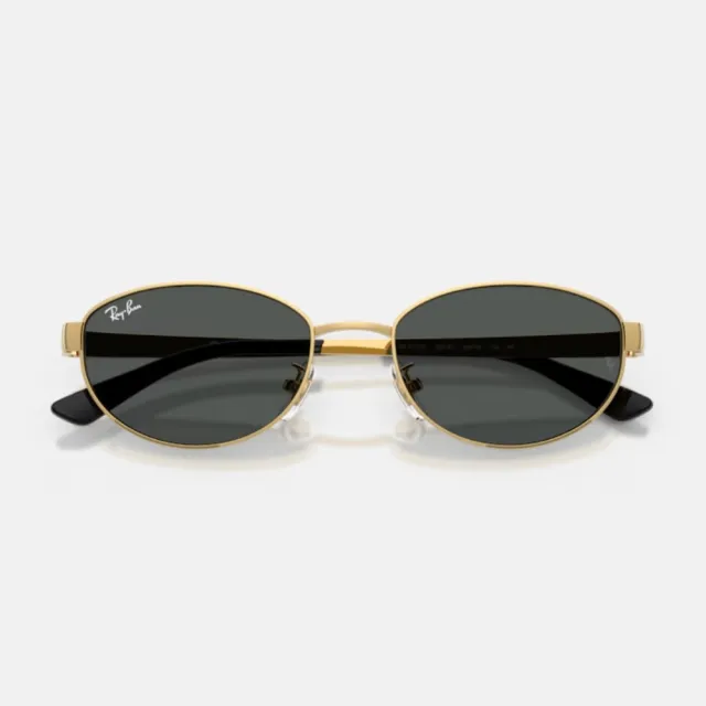 【RayBan 雷朋】橢圓金屬抗UV太陽眼鏡(RB3774D-003/87、001/73、001/87 55mm)
