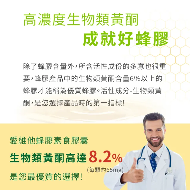 即期品【LOVITA 愛維他】蜂膠4000mg素食膠囊 3入組