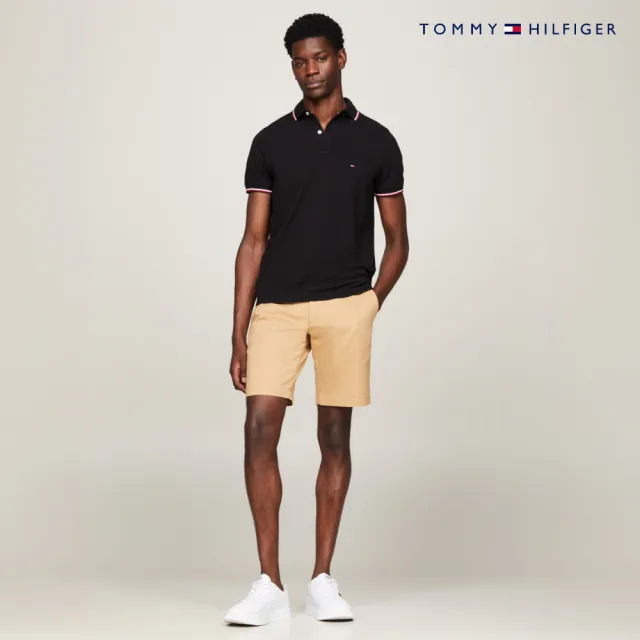 【TOMMY HILFIGER】官方旗艦館 CORE 修身版有機棉 POLO 衫_黑色