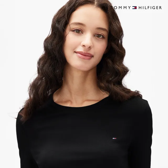 【TOMMY HILFIGER】官方旗艦館基本款圓領 T 恤_黑色