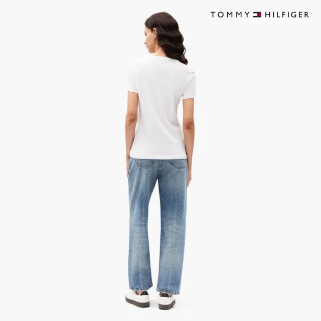 【TOMMY HILFIGER】官方旗艦館基本款 V 領 T 恤_裸色