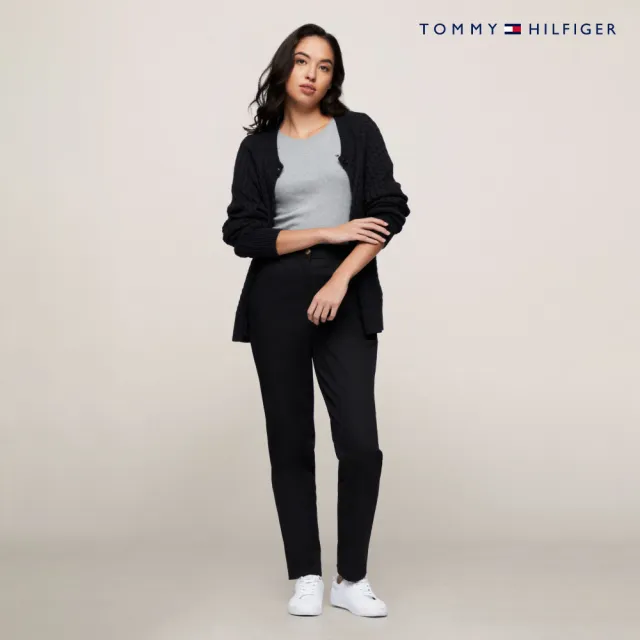 【TOMMY HILFIGER】官方旗艦館 旗幟刺繡圓領 T 恤_灰色