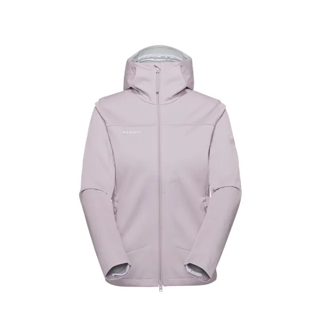 【Mammut 長毛象】Ultimate VIII SO Hooded Jacket AF W 第八代經典軟殼連帽外套 紫風輪 女款 #1011-02660
