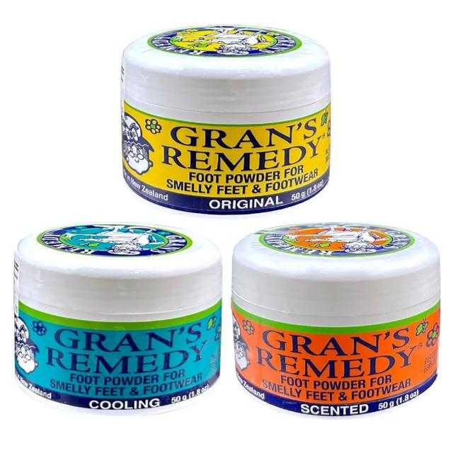 Gran’s Remedy紐西蘭老奶奶清爽神奇除臭鞋粉50g任選1款(內附勺子 無香/微香/薄荷)