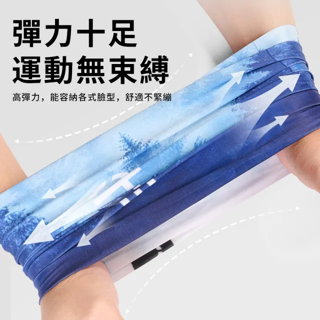 【Sumfun】冰絲涼感圍脖面罩 UPF50+ 抗UV防曬面罩 魔術頭巾 機車騎士防曬圍脖 涼感面罩 男女適用