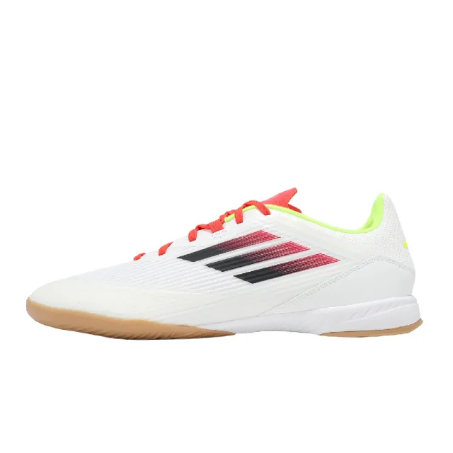 【adidas 愛迪達】足球鞋 F50 League IN 男鞋 白 紅 緩衝 室內球場 膠底 IE1228