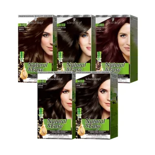 【Schwarzkopf 施華蔻】N&E怡然植萃蓋白染染髮霜(多色任選/經典黑棕/自然棕/亞麻棕/巧克力棕)