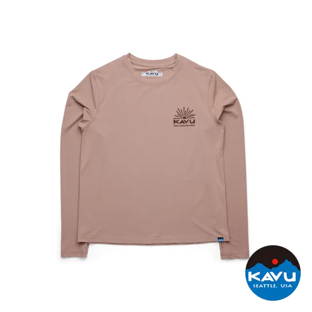 【KAVU】Sunlite Crew 防曬長袖排汗衣 女款 烤糖棕 #2266