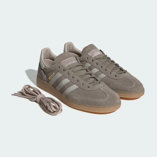 【adidas 愛迪達】Handball Spezial 男女 運動休閒鞋 德訓鞋 滑板鞋 舒適 卡其 灰(IH9761)
