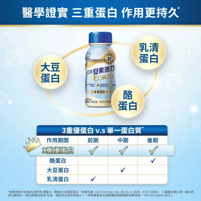 【亞培】安素沛力優蛋白配方即飲隨身瓶-香草減甜口味237ml x24入(成人營養品、蛋白質、補充體力)