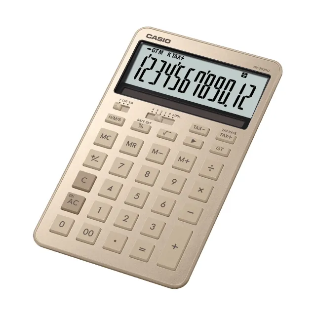 【CASIO 卡西歐】12位數 時尚計算機(JW-200DQ-GD)