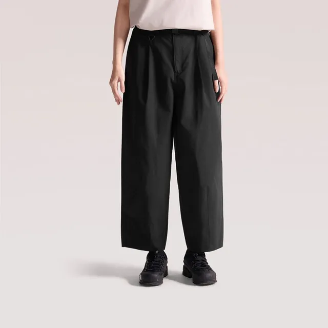【The North Face】TNF 休閒 運動 防風附腰帶休閒長褲 W MATHER LW PANTS - AP 女 黑 (NF0A8FZWJK3)