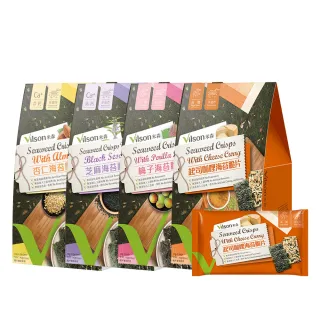 【Vilson 米森】海苔脆片系列X1盒(杏仁/芝麻/梅子/起司咖哩)口味任選