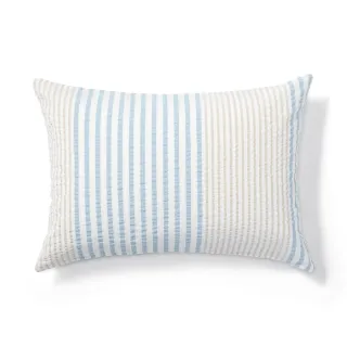 【MUJI 無印良品】棉凹凸織枕套/50(灰色/綠色/綠色直紋/藍色直紋)