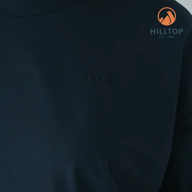 【Hilltop 山頂鳥】Polygiene吸濕快乾施華洛世奇燙鑽彈性七分袖T恤 女款 丈青|PS04XFQ2ECE0