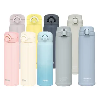 【THERMOS 膳魔師】超值2入_不鏽鋼輕量彈蓋保溫瓶500ml+保溫瓶600ml(JNR-501/502+JCL-600XT)