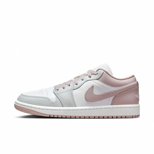 【NIKE 耐吉】WMNS AIR JORDAN 1 LOW 女鞋 休閒鞋 運動鞋 AJ1 喬丹 粉紅灰(DC0774606)