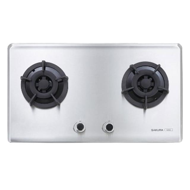 【SAKURA 櫻花】二口不鏽鋼小面板易清檯面爐(G2522S 原廠技師到府基本安裝)