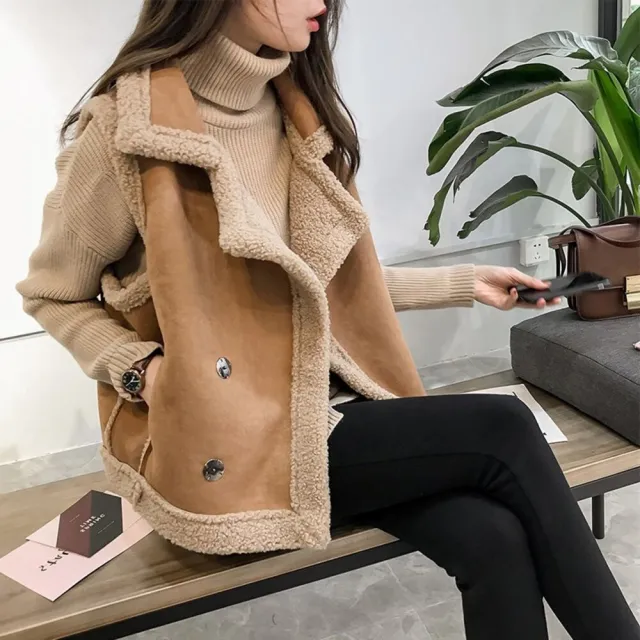 【Uicy】韓版羊羔寬鬆背心外套 小可愛 背心 衣服 女裝 上衣 J194