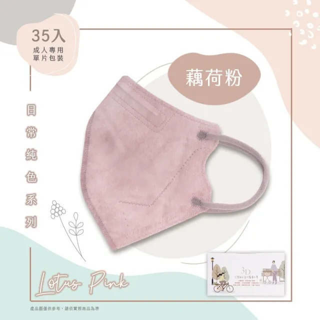 【Deguan】德冠 3D立體 成人醫用口罩 X3盒(35入/盒 隨身獨立單片包裝)