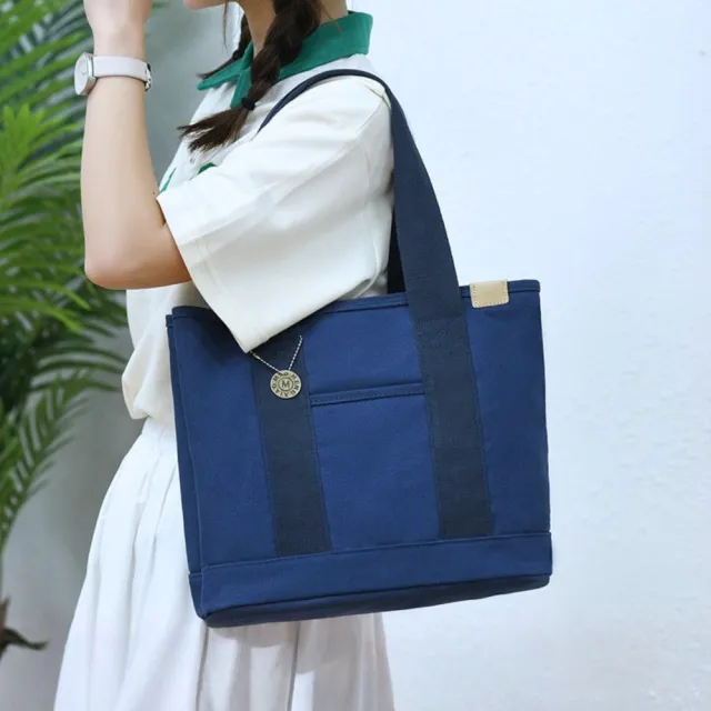 【Urban & Chic】雙11 日系極簡帆布托特包｜通勤肩背包｜大容量百搭款 (多色任選)