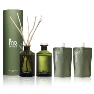 【mo select】植萃精油天然柳枝擴香禮盒買2送2(擴香禮盒180ml*2+補充250ml*2/香氛/精油擴香/母親節禮物)