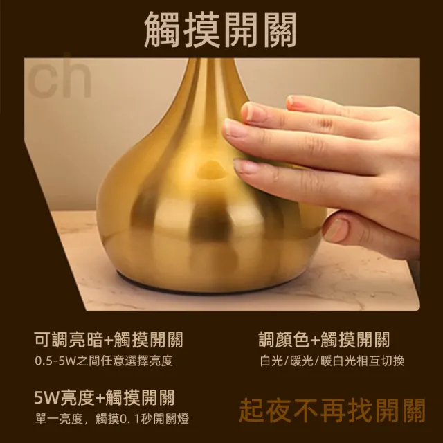 【AnDa 安達】北歐床頭燈臥室臺燈輕奢風現代簡約溫馨浪漫家用後現代觸摸感應燈