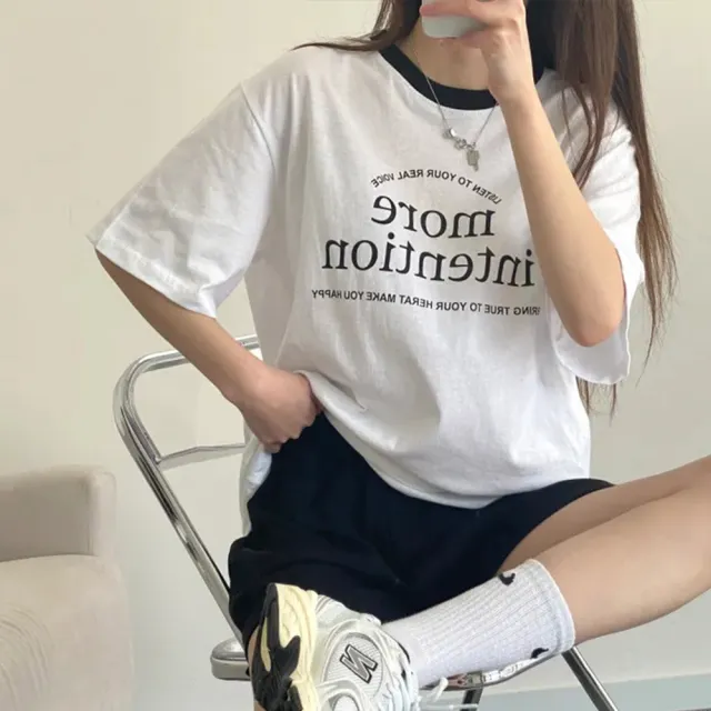 【Pure 衣櫃】韓版字母風棉質休閒運動套裝(百搭/女套裝/休閒套裝/衣褲套裝/KDAY-102)