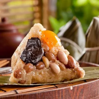 【嘉義福源】★端午早鳥優惠★花生蛋黃香菇肉粽20顆(200g/顆;含運;端午節肉粽)