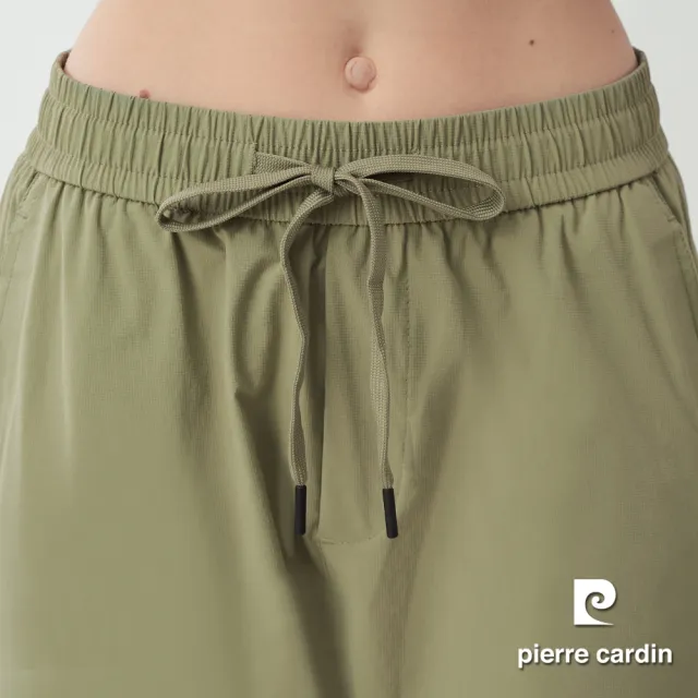 【pierre cardin 皮爾卡登】網路獨家 女款 快乾透氣輕量機能工裝長褲/寬褲-卡其色(8267883-82)