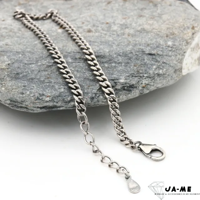 【JA-ME】千足銀古巴鍊扁鍊手鍊