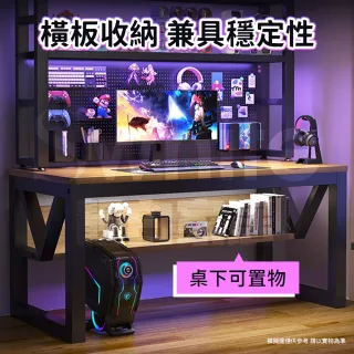 【靚白家居】重型工作桌 120公分 洞洞板電腦桌 (電競桌 書桌 工作桌 居家辦公桌 餐桌)