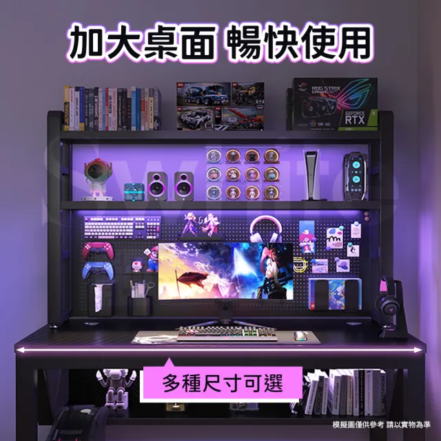 【靚白家居】重型工作桌 140公分 洞洞板電腦桌 (電競桌 書桌 工作桌 居家辦公桌 餐桌)