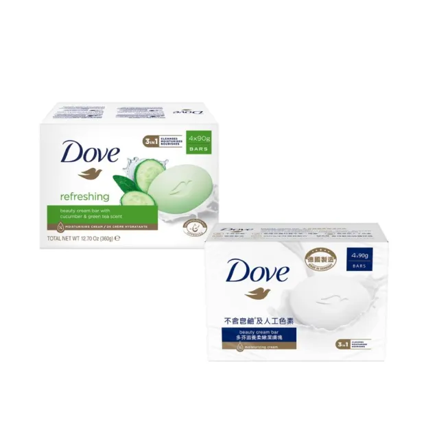 【Dove 多芬】香皂潔膚塊90gx16入(滋養柔嫩/清爽水嫩)