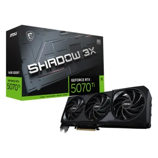 【微星】顯卡+電源組★RTX 5070 Ti 16G SHADOW 3X OC 顯示卡+微星MPG A850GS PCIE5 80 PLUS 850W 金牌電源