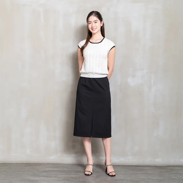 【perng yuh 芃諭名品】知性步履 側切接 直筒中裙(2026 SS Collection|5A春夏新品上市)