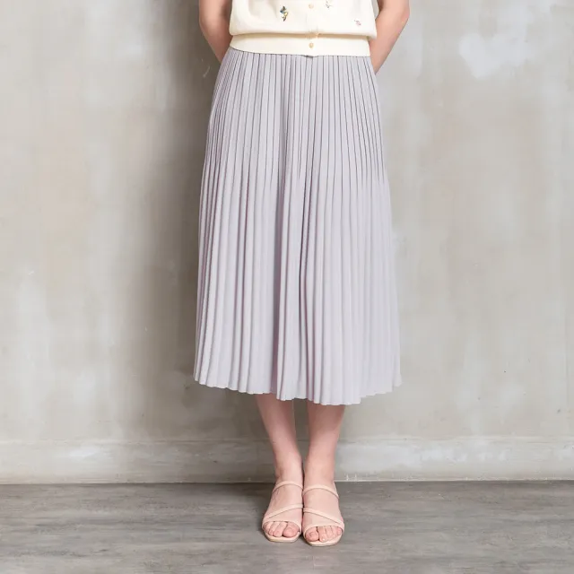 【perng yuh 芃諭名品】霧語詩節 鬆緊腰 雪紡褶裙(2026 SS Collection|5A春夏新品上市)