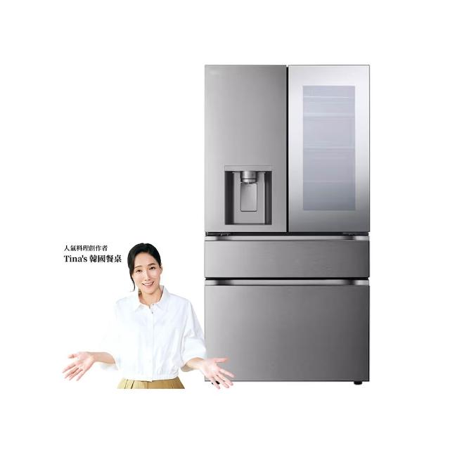 【LG 樂金】782公升WiFi敲敲看門中門變頻對開冰箱 星夜黑(GR-AQC82BS)