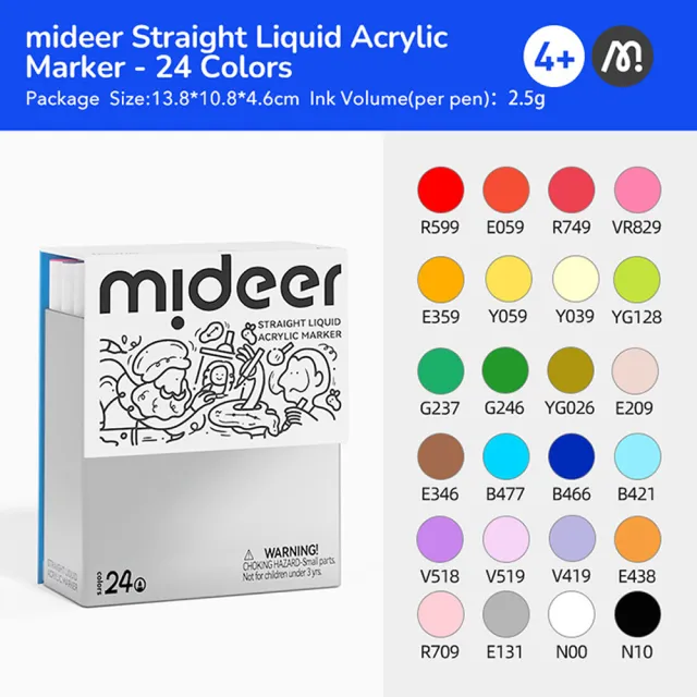 【mideer】麥克筆 24色 創意繪畫 益智啟發 4歲以上 台灣總代理