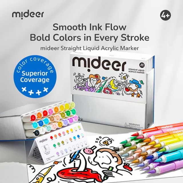【mideer】麥克筆 24色 創意繪畫 益智啟發 4歲以上 台灣總代理