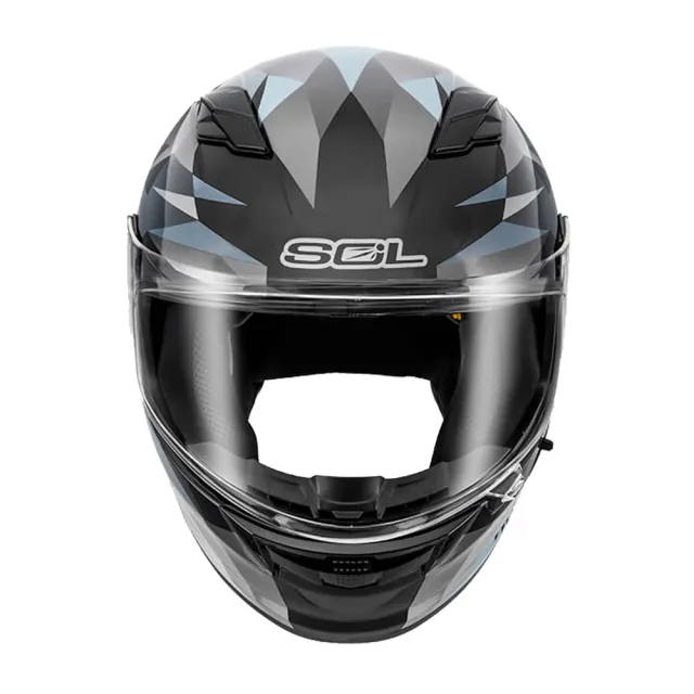 【SOL】SF-6 獨角獸 黑/銀 全罩式安全帽(內襯│鏡片│內藏墨鏡│加強型眼鏡溝)
