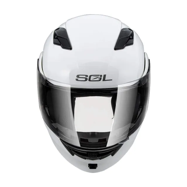 【SOL】SM-5 素色 素白 可樂帽 全罩式(可掀式安全帽│鏡片│內襯│內藏墨鏡│加強型眼鏡溝)