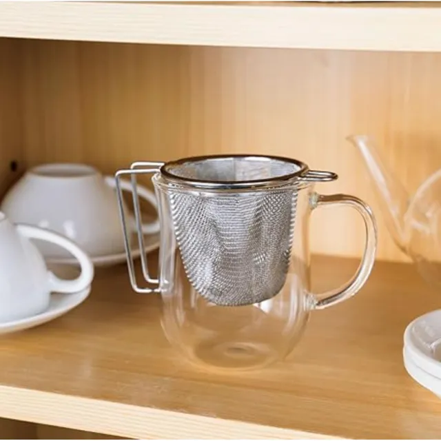 【下村工業】日本製 不鏽鋼深型濾茶網(雙層網茶濾器 泡茶網 茶濾網 濾茶器)