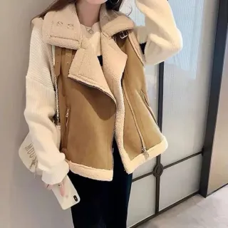 【Uicy】韓版寬鬆毛毛無袖背心外套 外套 防曬外套 女裝 上衣 J194