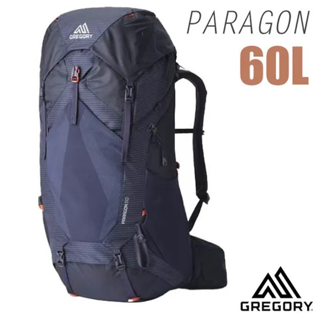 【Gregory】PARAGON 60L 登山健行雙肩後背包.旅行背包/AirCushion 網狀背板(152343-8885 火花藍)