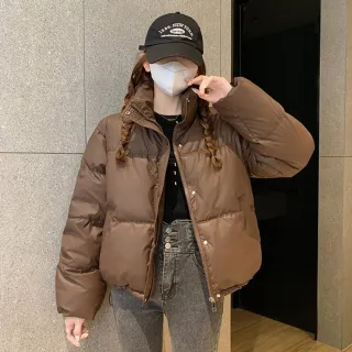 【Uicy】韓版免洗PU皮立領寬鬆短版外套 外套防曬外套女裝上 J364