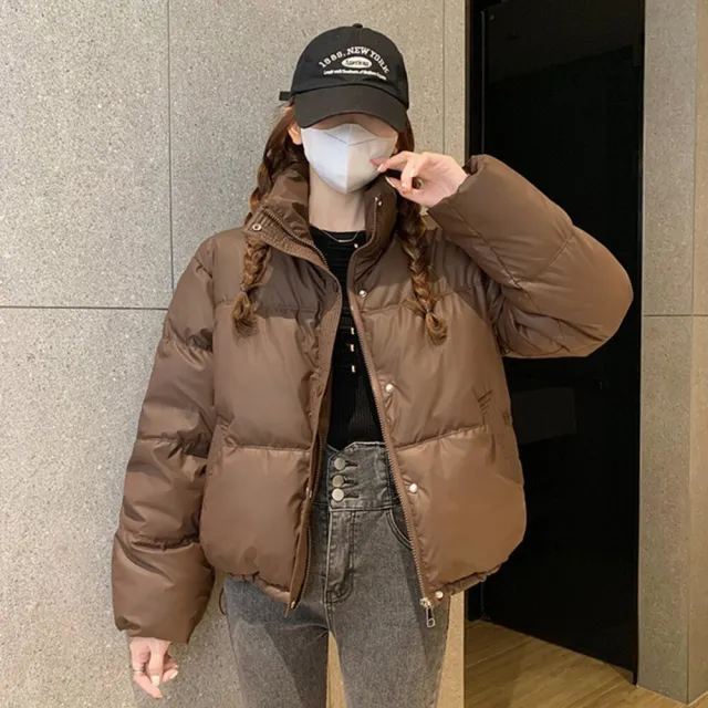 【Uicy】韓版免洗PU皮立領寬鬆短版外套 外套防曬外套女裝上 J364