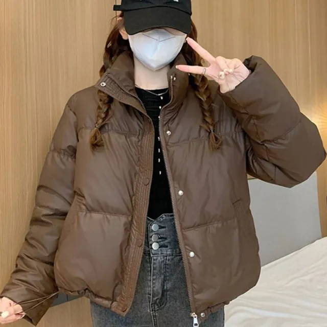 【Uicy】韓版免洗PU皮立領寬鬆短版外套 外套防曬外套女裝上 J364