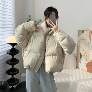 【Uicy】韓版立領泡芙外套 外套冬季外套女裝上衣衣服 J308